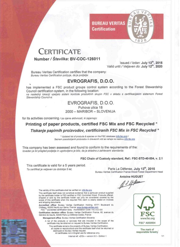 FSC-Certifikat FSC-Certifikat